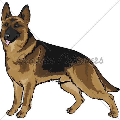 german clipart german shepherd dog