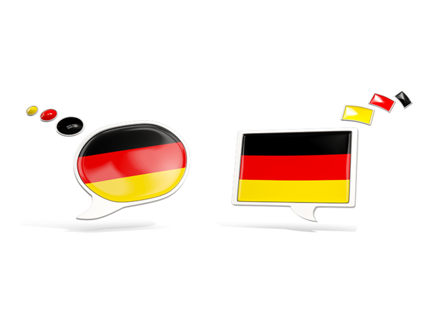Germany clipart icon. Two speech bubbles illustration