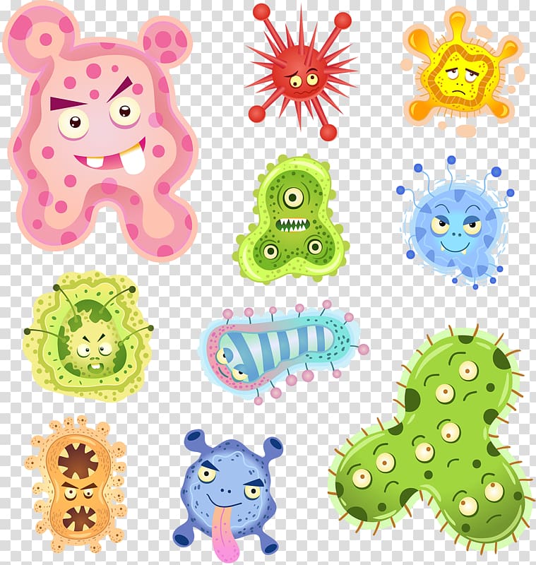 germs clipart colorful