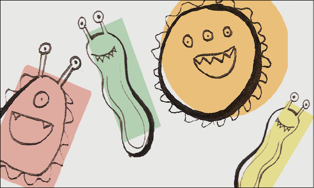 germs clipart dirty child