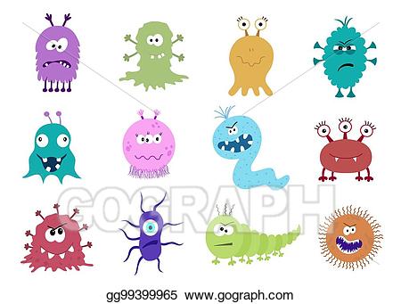 germs clipart scared