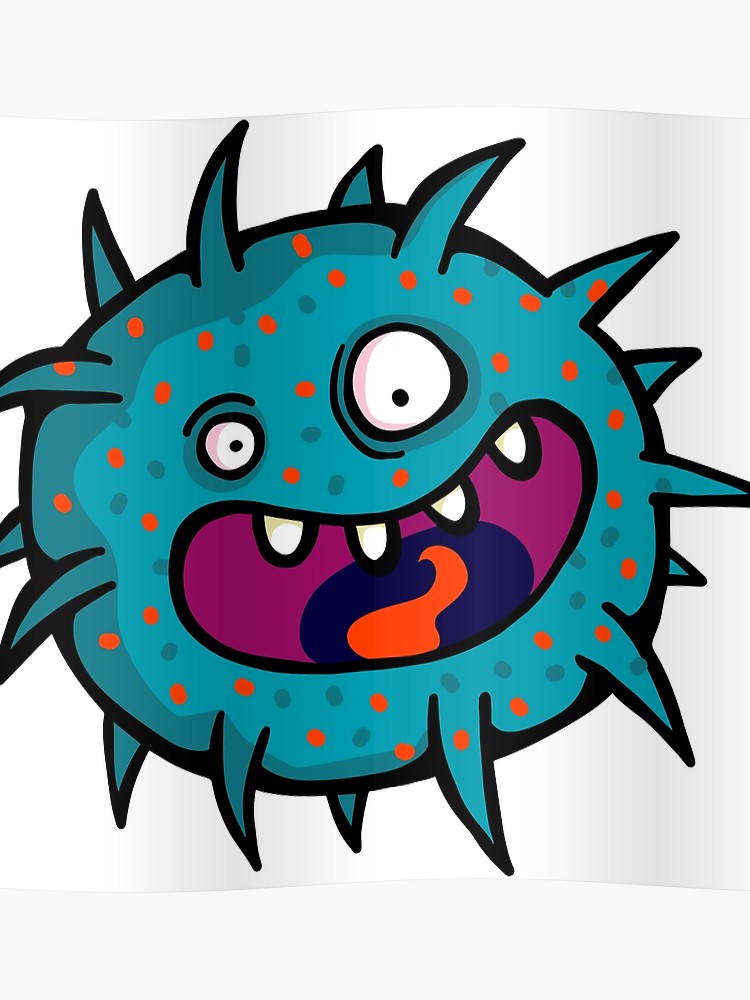 germs clipart scared