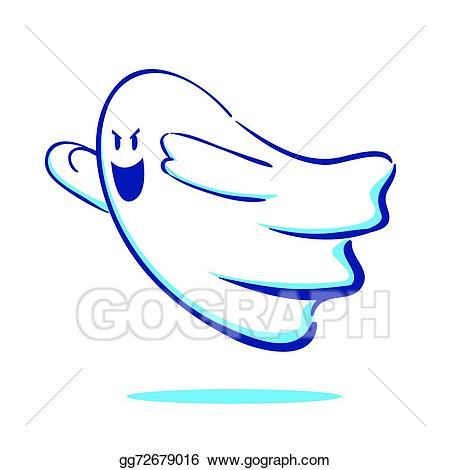 Vector illustration eps gg. Ghost clipart flying