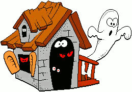 ghost clipart haunted house