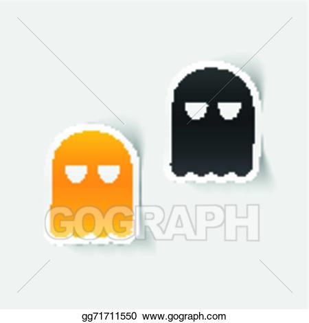Ghost clipart realistic. Eps illustration design element
