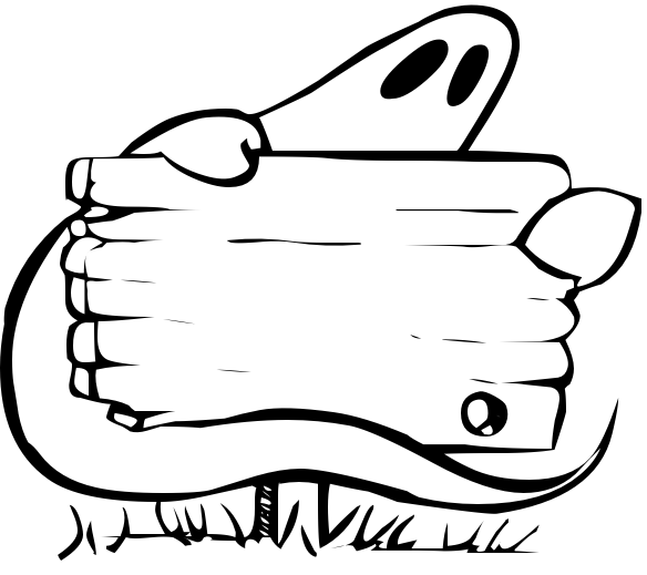 ghost clipart sign