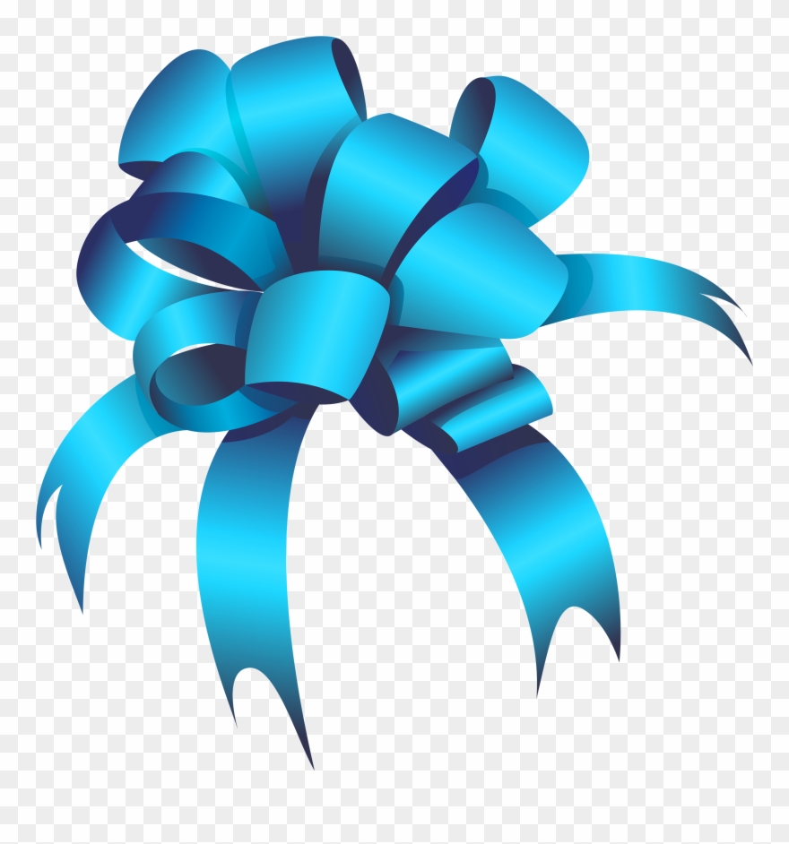 Gift clipart bow clipart. Blue web png 