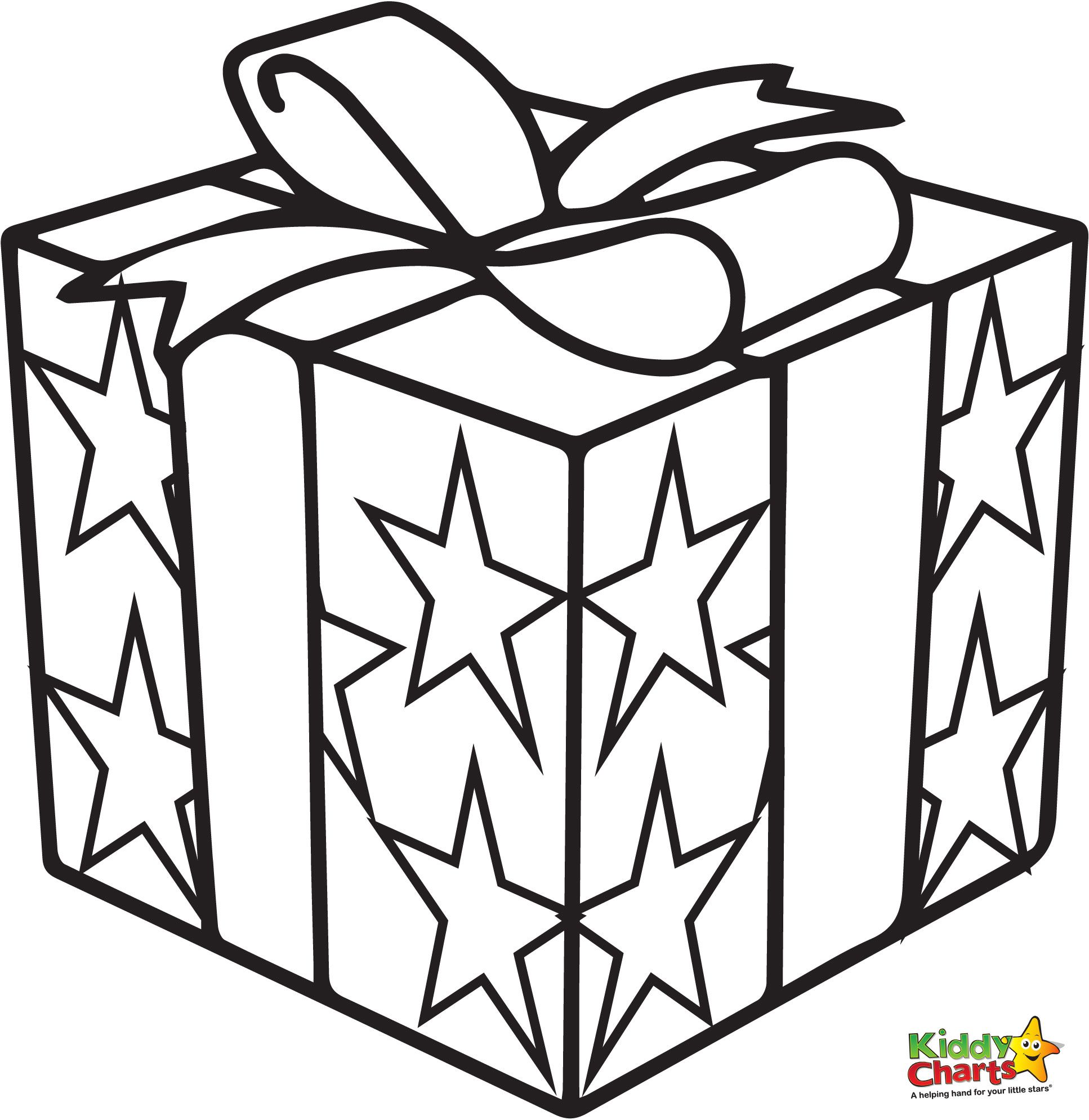 gift clipart coloring sheet