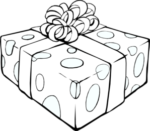 Gifts clipart present outline. Gift clip art at