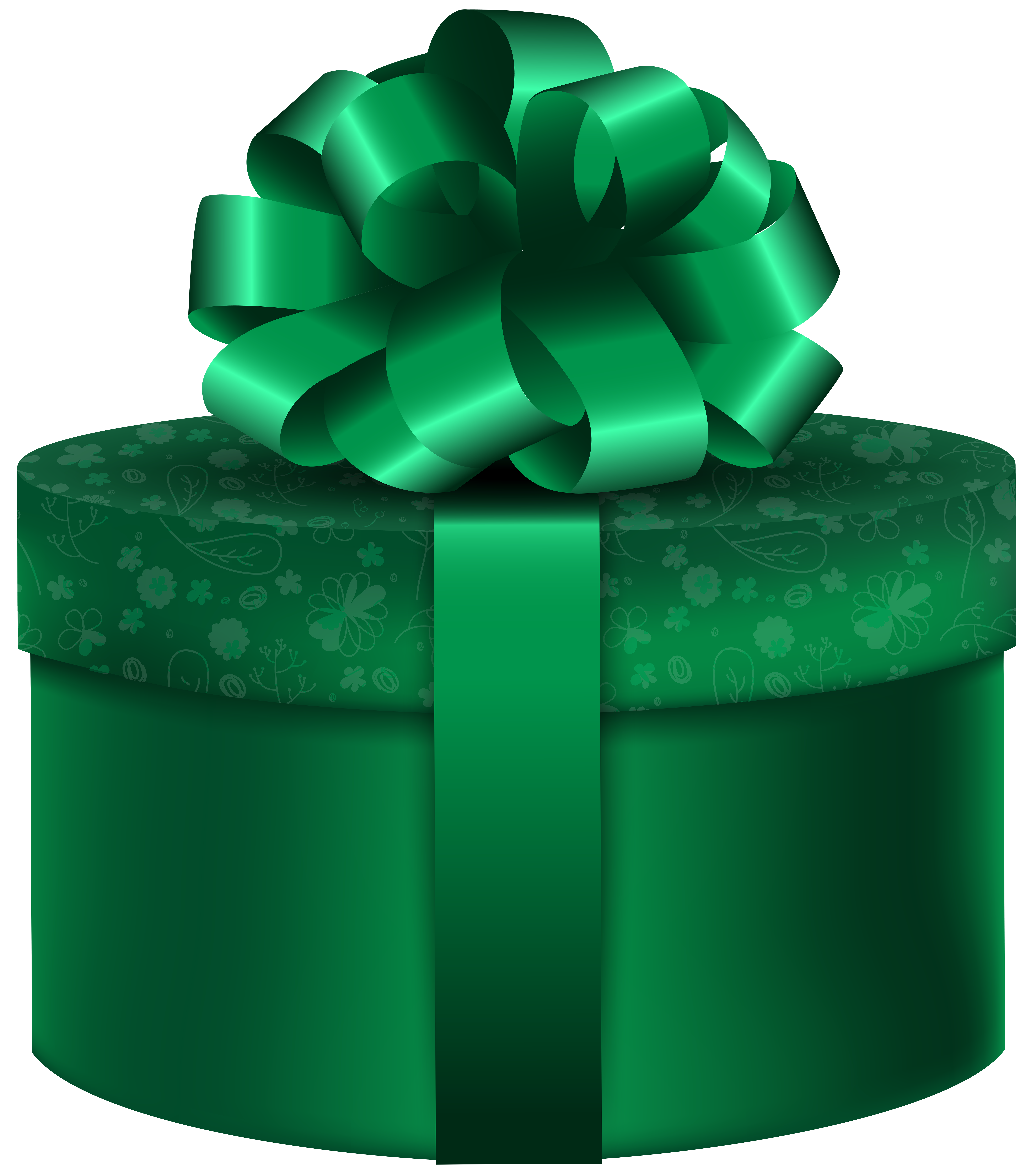 Clipart present green. Round gift png clip