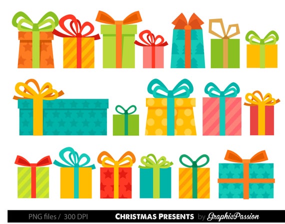 Presents christmas birthday present. Gifts clipart bithday