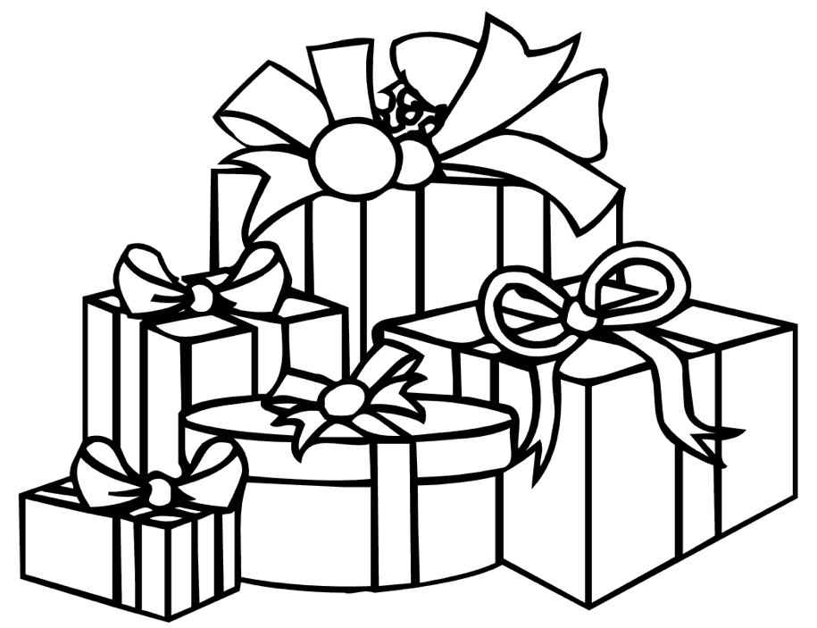 gifts clipart colouring