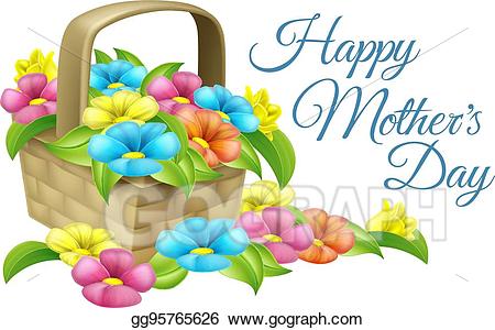 Eps illustration happy mothers. Gifts clipart mother's day