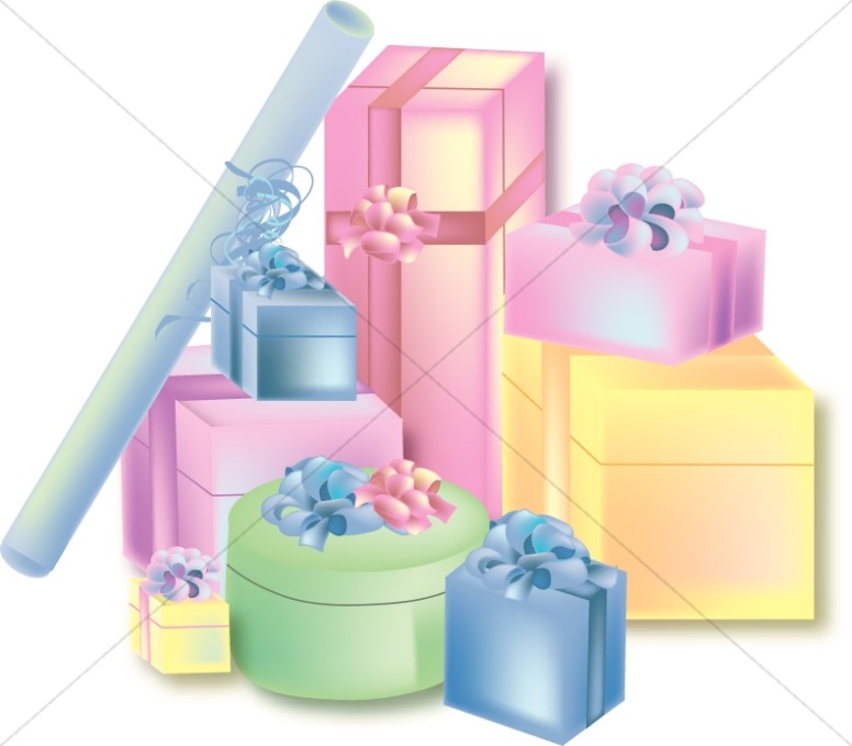 gifts clipart stacked present