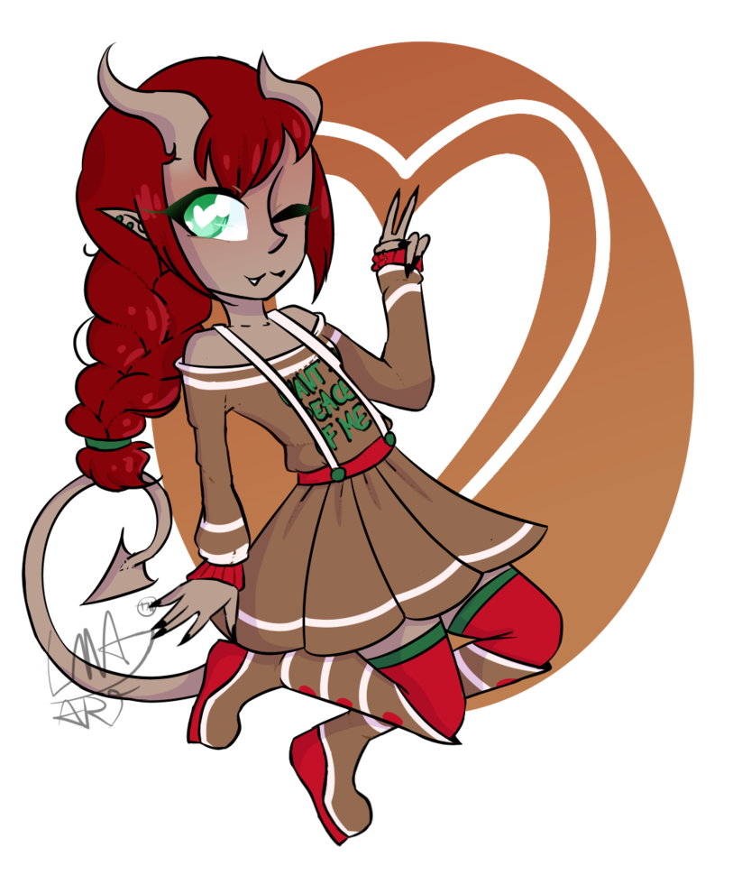 Gingerbread clipart adorable. Dta entry demon by