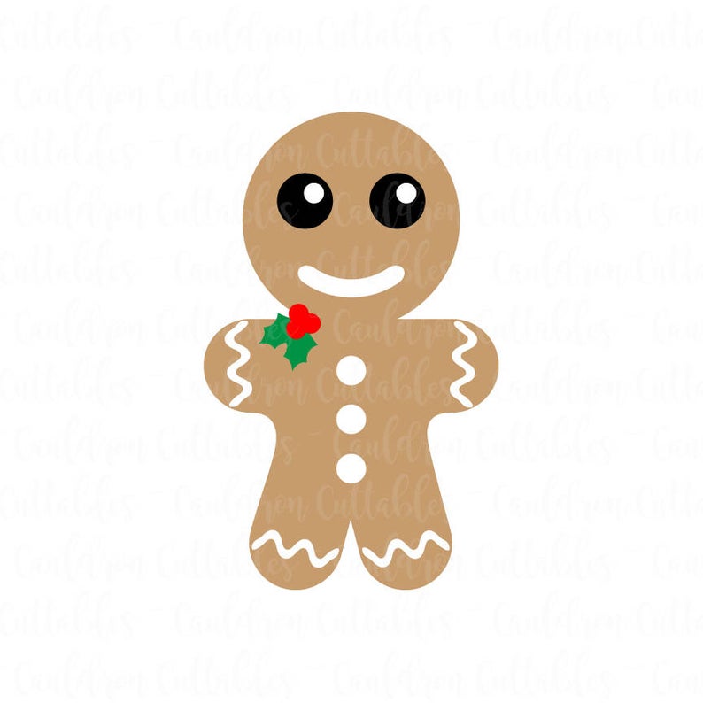 Gingerbread clipart adorable. Man svg file christmas