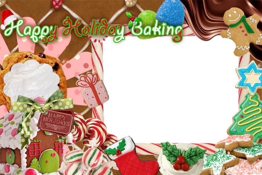 Christmas frame by writerfairy. Gingerbread clipart baking