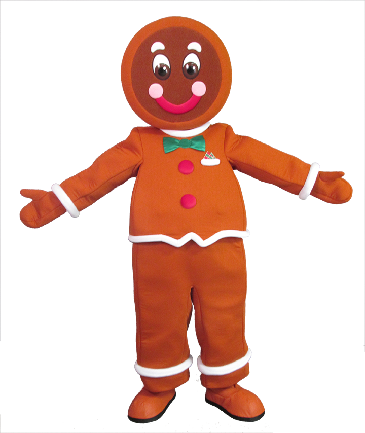 Gingerbread clipart character. Sugars mascot costumes omni