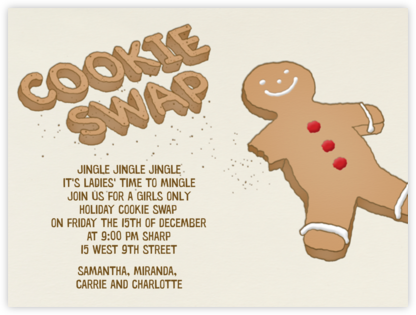 Swap online at paperless. Gingerbread clipart cookie exchange