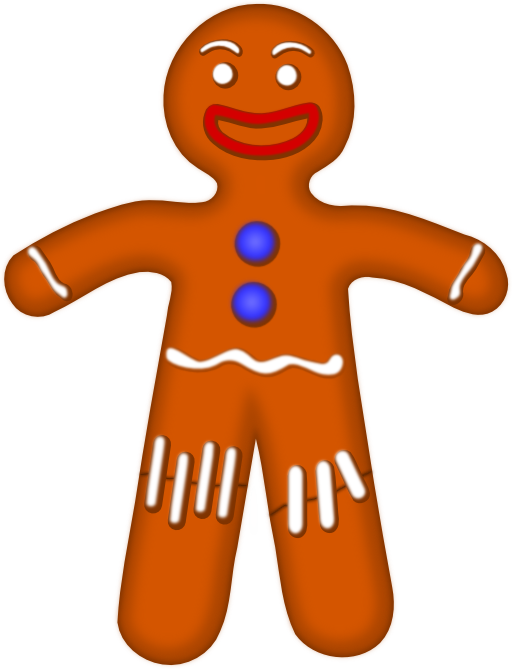 gingerbread clipart paper man