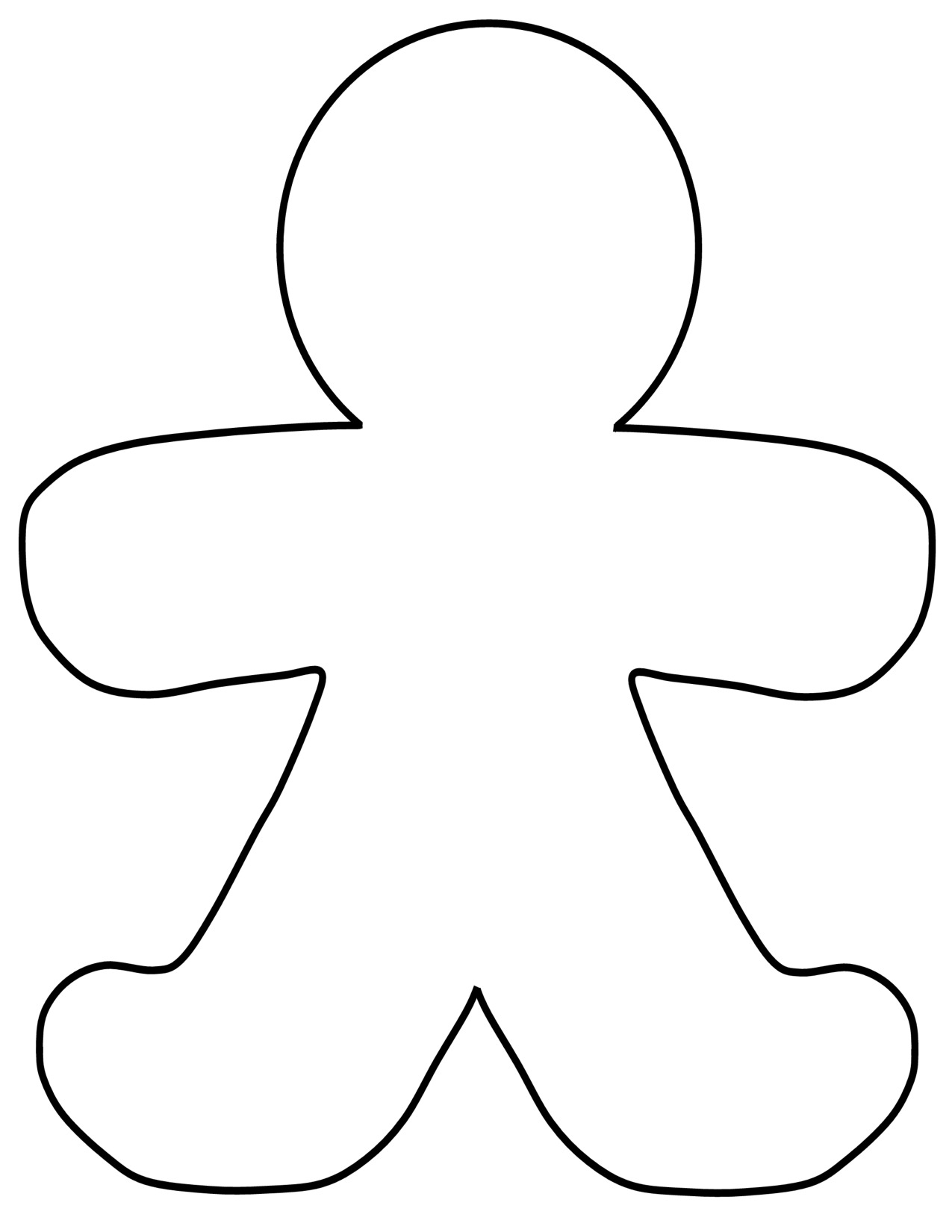 gingerbread clipart person template