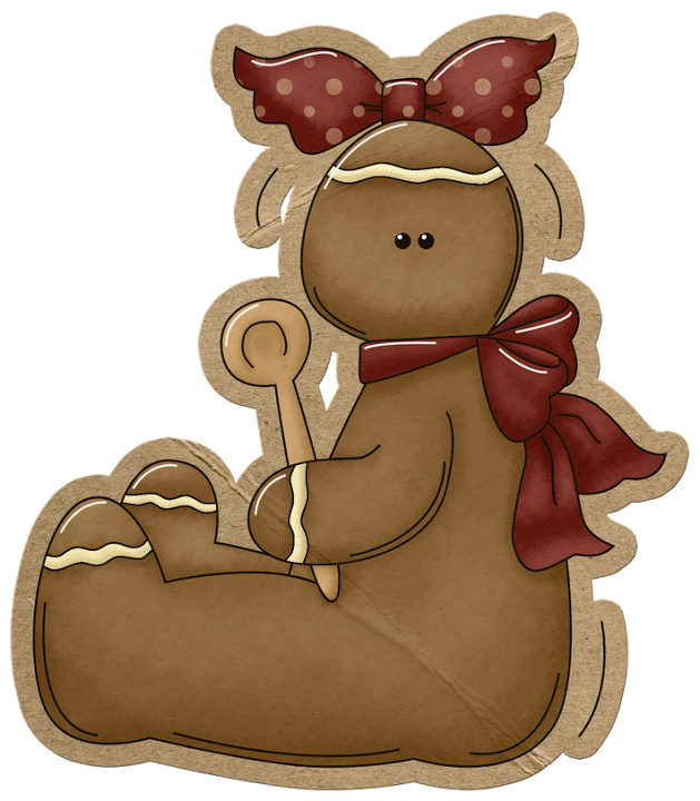 Gingerbread clipart primitive. Man clip art 