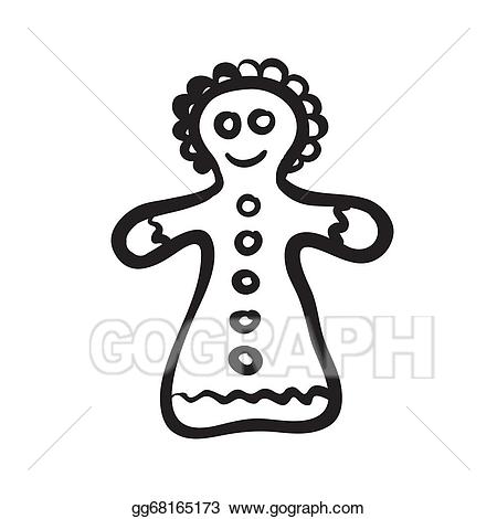 gingerbread clipart sketch