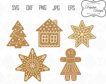gingerbread clipart snowflake