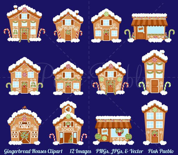 gingerbread clipart town