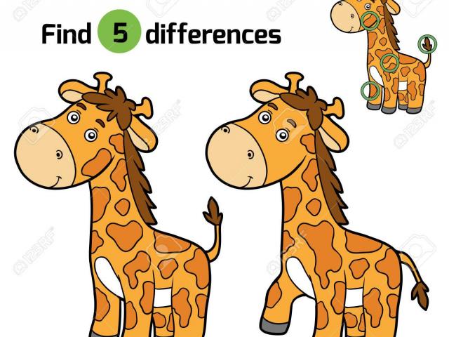 giraffe clipart difference
