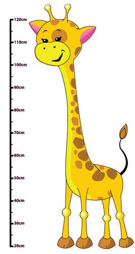 giraffe clipart height chart