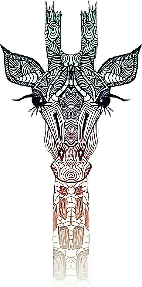 clipart giraffe mandala