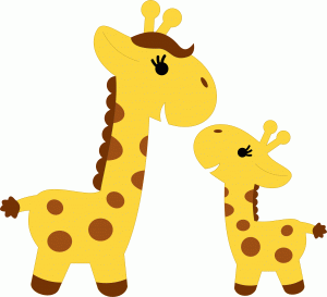 giraffe clipart mother baby giraffe
