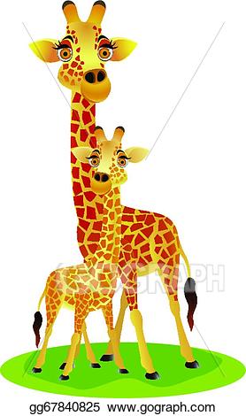 giraffe clipart mother baby giraffe
