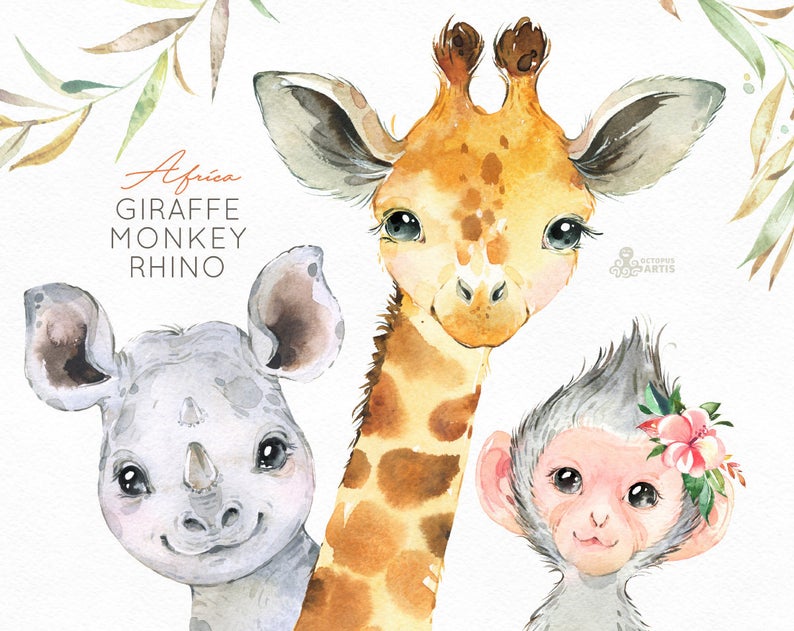 giraffe clipart nursery
