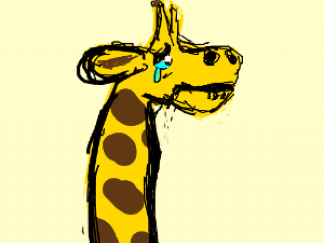 X free clip art. Giraffe clipart sad