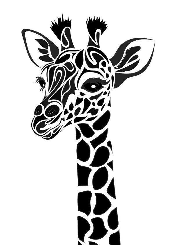 giraffe clipart tribal