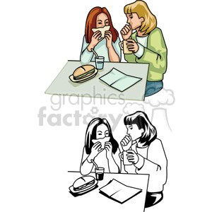 girl clipart lunch