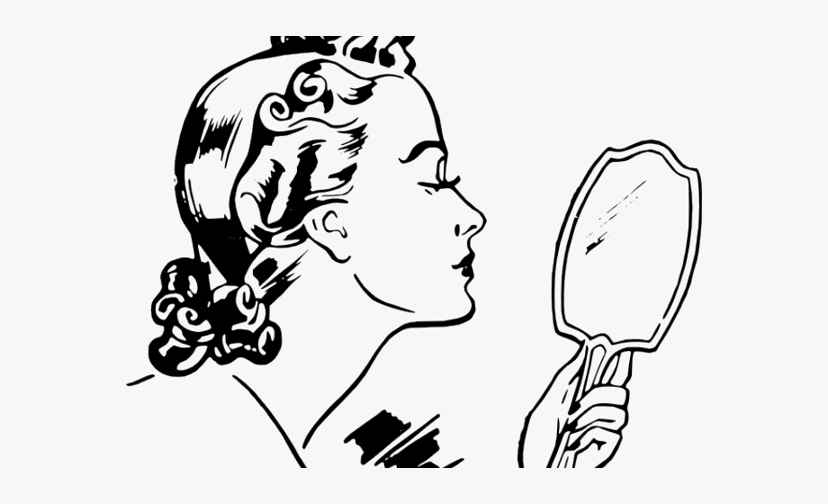 mirror clipart woman