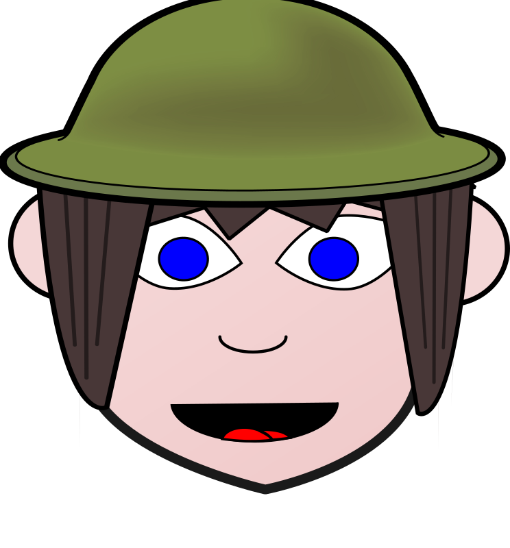 happy clipart soldier