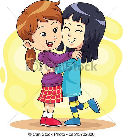Portal . Girls clipart hugging
