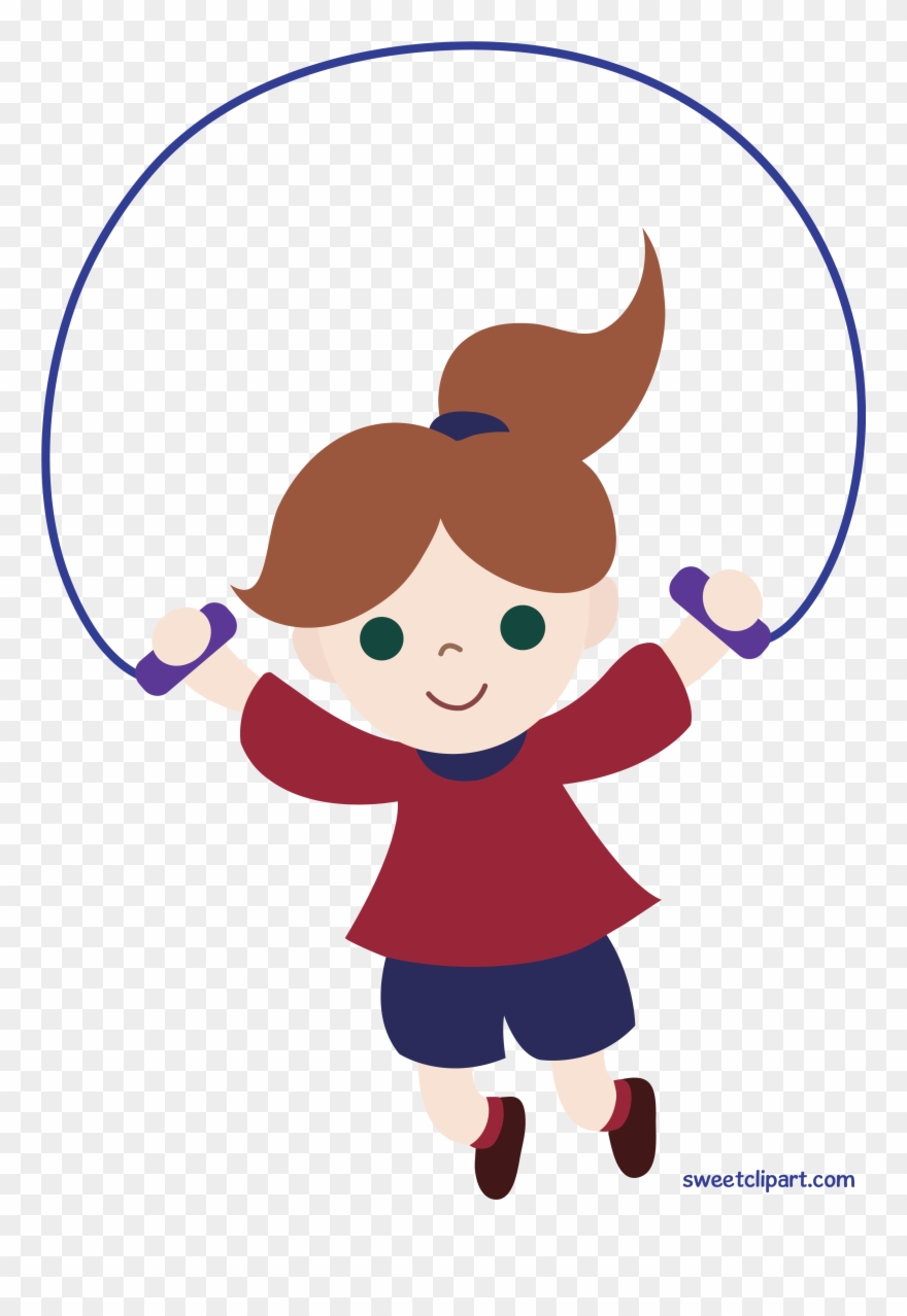 Jumping clipart clip art. Girl rope sweet png