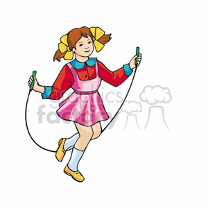 girls clipart jumping rope