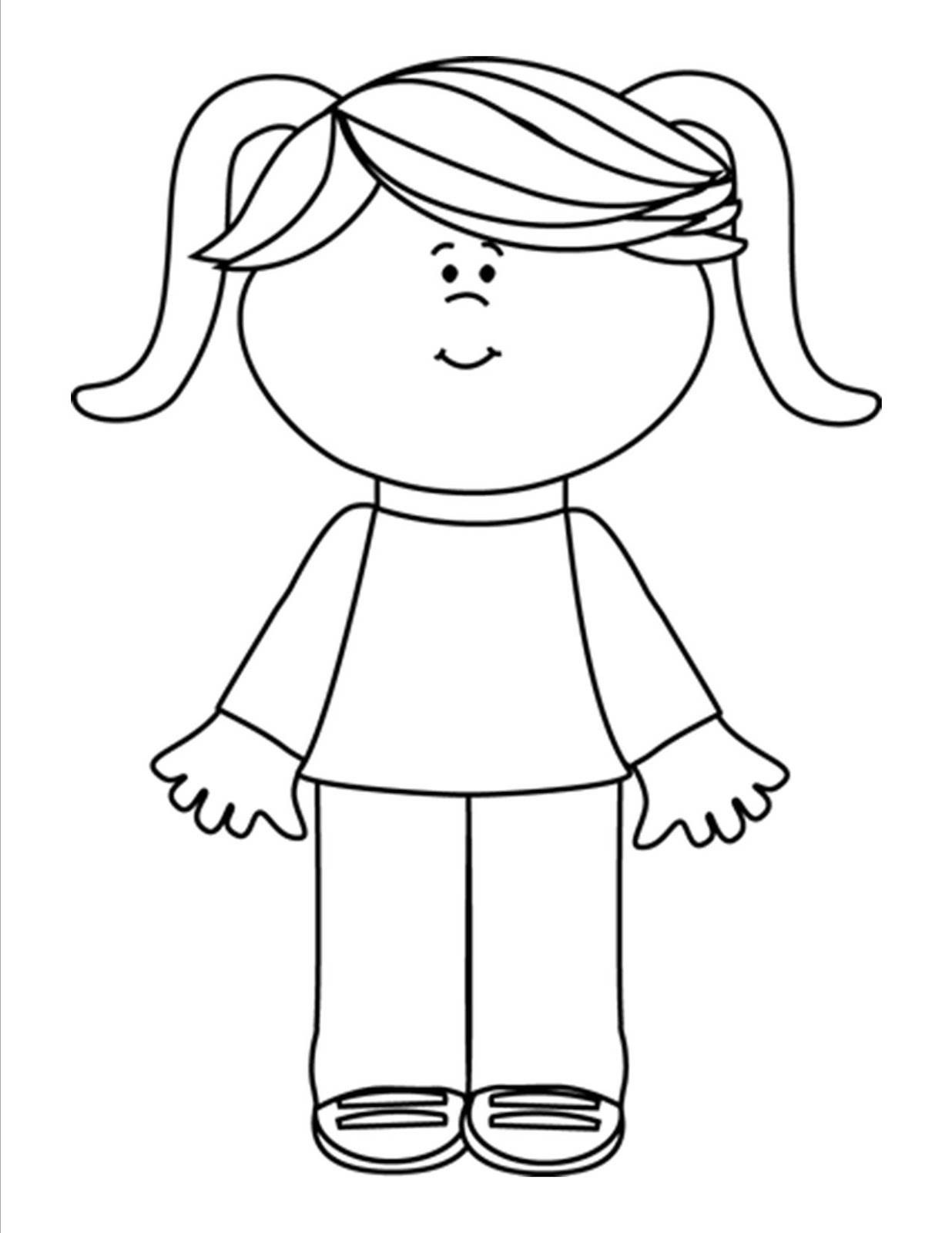 Girls clipart outline. Girl cliparts zone 