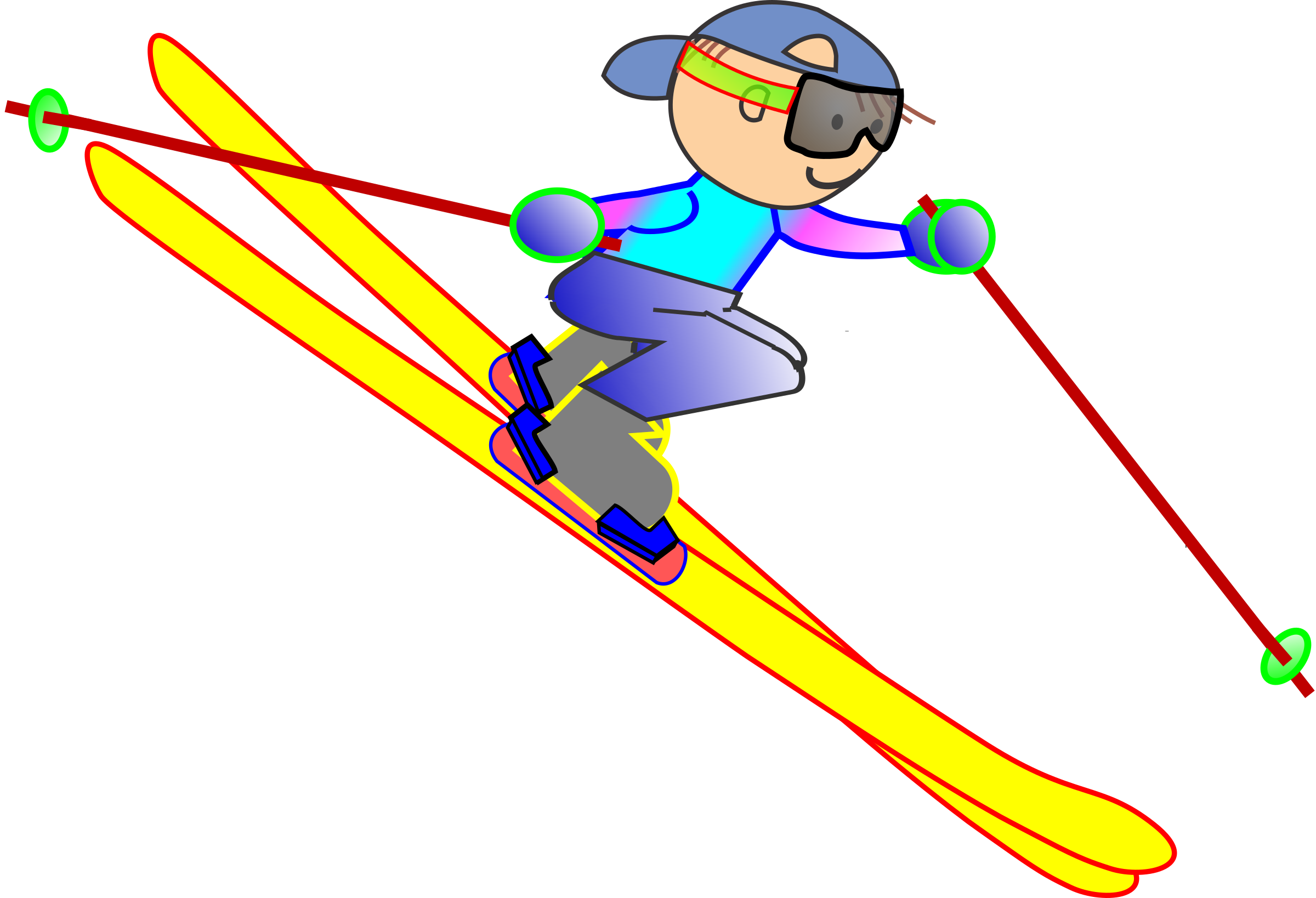 skis clipart svg