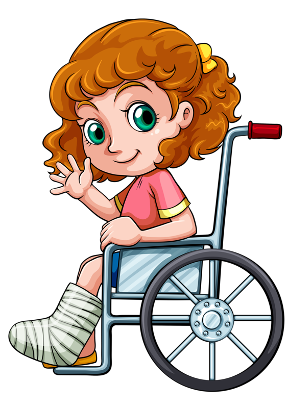 girls clipart wheelchair