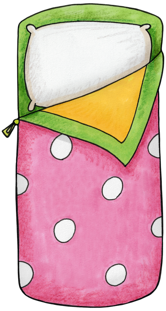 Holiday clipart pajama party. Khadfield pjparty sleepingbag png