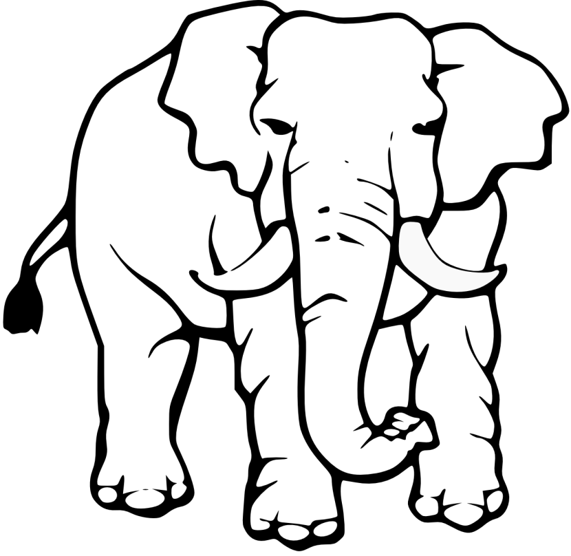 Moving clipart elephant. Black and white elephants