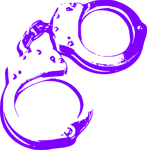 Purple handcuffs girly clip. Handcuff clipart animated