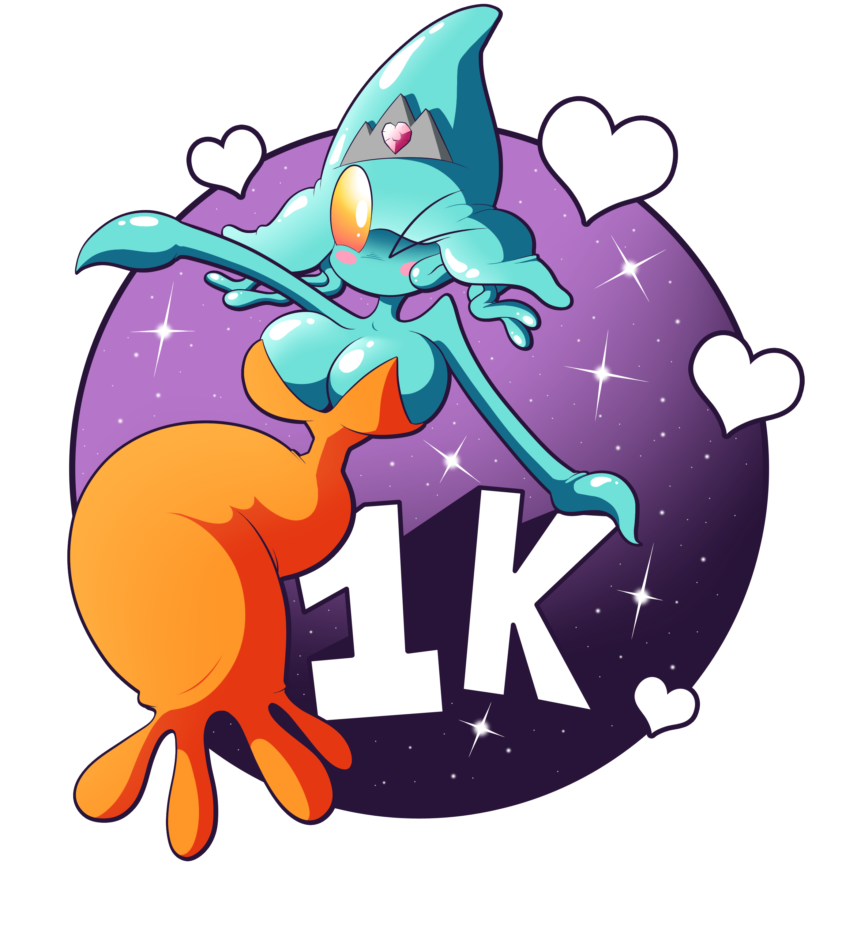 Princess squish on toyhouse. Girly clipart jellyfish